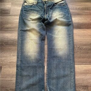 Sean John Men's Faded Blue Straight Jeans